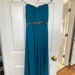 Ariella Teal strapless dress